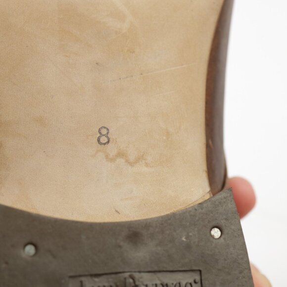 John Fluevog Mens CBC Radio Oxfords Size 8 M Brown Leather Turquoise Dress Shoe - Picture 10 of 16